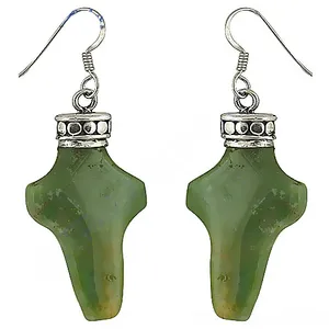 ต่างหูหยดน้ำหยกเขียวเงินแท้ 925 ของขวัญแฟชั่นสำหรับเธอ - Product Image 2