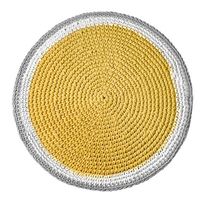 Pouf rond en coton et ensemble de tapis pour mariage/fête Conceptions assorties douces et imperméables pour le salon Technique au crochet