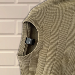 เสื้อยืดคอตตอนคอมบ์คอกลมผ้าคอตตอนผ้าคอตตอนโอเวอร์ไซส์โชว์ไหล่ปล่อยเสื้อยืดสตรีทเสื้อไม่มีปก - Product Image 3