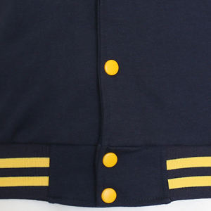 Chaqueta universitaria de lona con cuello levantado para hombre hecha a medida al por mayor, chaqueta de béisbol universitaria de invierno de manga larga con revestimiento de estilo formal - Product Image 6