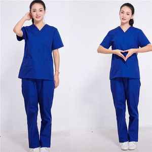 Ensemble d'uniformes d'hôpital, t-shirt à manches courtes et col en V et pantalon pour le personnel infirmier et les soins de santé, vêtements de travail - Product Image 1