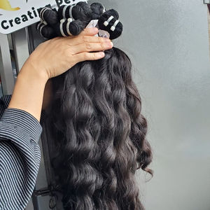 Productos de cabello de trama de onda Natural, vello Natural con varios tamaños y colores, venta al por mayor, 100% de Vietnam - Product Image 1