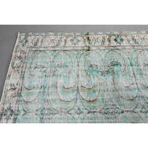 พรมขนาด 6.1x9.1 ฟุต, พรมตุรกีโบราณขนาดใหญ่, พรมขนสัตว์สีน้ำเงิน - Product Image 4