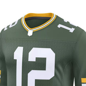 Camisetas de fútbol americano al por mayor diseño de conjunto de malla transpirable con técnicas impresas de manga corta para equipos - Product Image 6