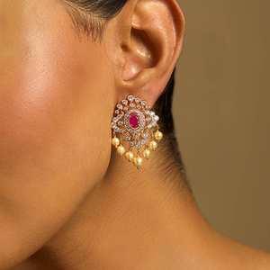 Pendientes de Moda con Forma de Flor de Circonio para Bodas, Modelo 173176 - Product Image 2