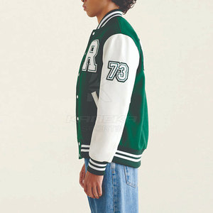 Lettermen <b>Jacket</b> <b>Smart</b> Casual for Men Stylish Design Warm Stand Collar Front Logo Daily Outdoor Fashion - Product Image 4
