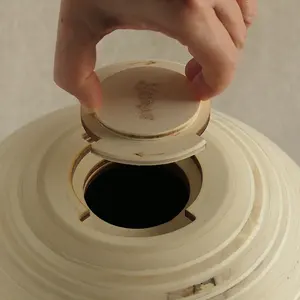 High Quality Spun <b>Bamboo</b> Human Urn Eco-Friendly Biodegradable Cremation Urn for Adults Handcrafted Memorial Ashes <b>Container</b> - Product Image 5