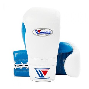 Gants de boxe professionnels en cuir véritable 16 oz Fermeture à lacets Doigts entiers Best Seller Haute qualité Fabriqués sur mesure Gants de boxe - Product Image 1