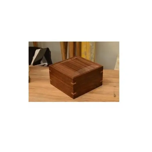 Caixa de madeira não acabada, caixa de madeira para armazenamento de joias e colar