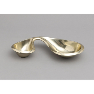 Cuenco de chocolate de doble sección dorado de aluminio, cuenco de servicio de diseñador moderno para decoración de sala de estar y comedor - Product Image 4