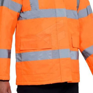 Sweat à capuche de sécurité réfléchissant pour hommes veste de sécurité de protection ignifuge haute visibilité à vendre vente en gros OEM - Product Image 4
