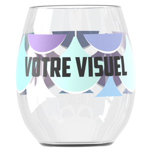 Bicchiere d'acqua personalizzato in Tritan puro, design europeo, stampa digitale personalizzata, trasparente, nessun minimo d'ordine, prodotto in Francia - Product Image 1