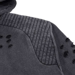 Sudadera con capucha para hombre, sudadera recortada con capucha, ideal para entrenamiento, gimnasio y moda informal - Product Image 4