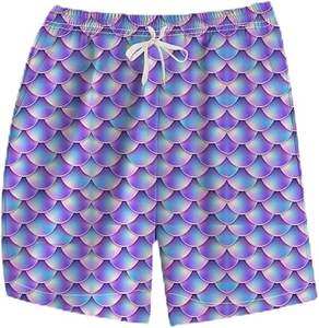 กางเกงขาสั้นเล่นเซิร์ฟสำหรับผู้ชายกางเกงขาสั้นผ้ายืดพิมพ์ลาย4ทางสีพื้น - Product Image 5