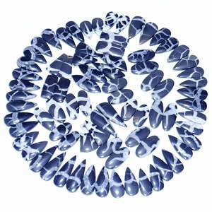 Gran oferta, par septariano negro, venta al por mayor, par septariano negro a juego, par de cabujón septariano negro de piedras preciosas sueltas para joyería - Product Image 2