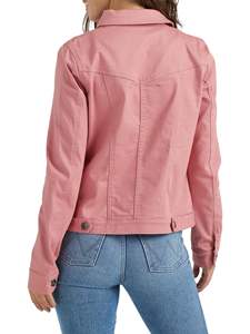 Veste bomber en jean matelassée décontractée pour femme, coupe ample, respirante, verte, longueur standard, manches longues, streetwear tendance - Product Image 3