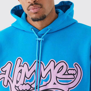 ชุดวอร์มผ้าคอตตอนสำหรับผู้ชายชุดวอร์มผ้าคอตตอนโอเวอร์ไซส์พิมพ์โลโก้ได้ตามต้องการ - Product Image 3