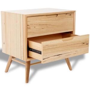 Armoire de chevet moderne et luxueuse en chêne, 2 tiroirs, classique, rustique, MDF, mini meubles en bois, pliable pour chambre, salon, décoration intérieure - Product Image 2