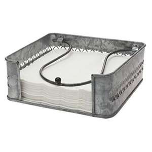 Boîte à mouchoirs en métal galvanisé la plus vendue avec charme de ferme industrielle pour cuisines et salles de bains - Product Image 4