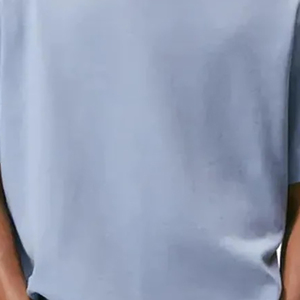 Camiseta ajustada de gran tamaño para hombre de algodón 100%, cuello redondo, peso pesado, en blanco, ajuste holgado, moda de gran tamaño - Product Image 4