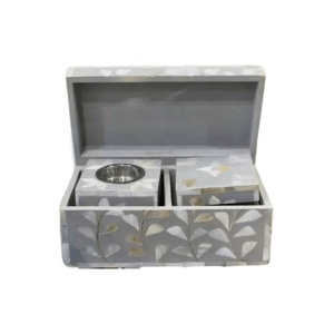 Elegant Gift for All Occasions Handmade Wooden Incense Mother of Pearl Inlay Mubkhar <b>Box</b> Incense burner Set with Latest Design - Product Image 2