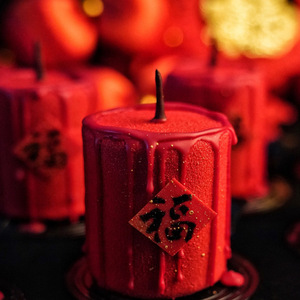 Trung Quốc năm mới fondant khuôn mẫu Trung Quốc hôn Cá Chép Firecracker couplet đèn lồng Mô hình Silicone KHUÔN CUPCAKE - Product Image 4