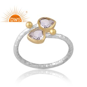 Latest Design Sterling Silver Natural <b>Crystal</b> Quartz Gemstone <b>Ring</b> Custom Design Jewelry For Women Gift For Her - Product Image 1