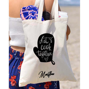 Bolsas de Lona para Panadería con Diseño 'Cocinemos Juntos' para Mujer - Product Image 3