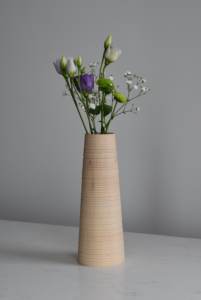 Florero de madera texturizada - Product Image 5