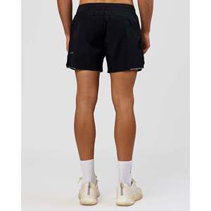 <b>Hybrid</b> 5 Reflective Black Gym <b>Shorts</b> with Drawstring-XXL - Product Image 3