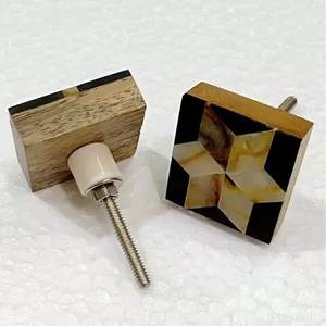 Handmade Creative <b>Wooden</b> Knobs for Kitchen Cabinets & <b>Drawers</b> New Wood & Resin Furniture From India for Home & Hotels - Product Image 1