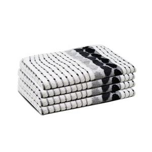 Toallas de limpieza de cocina de Golf de lino bordado de sarga Jacquard gris blanco 100% algodón orgánico de secado rápido certificado GOTS Feel Home - Product Image 5