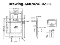 Layar OLED GoldenMorning 1.1 Inci 96x96 Pengontrol SH1107 Antarmuka I2C Modul 4-Pin Monokrom Putih Suhu Operasi