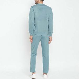 ชุดวอร์มกางเกงผ้าคอตตอนสำหรับผู้ชายพิมพ์ลายสีพื้นสำหรับใช้งานกลางแจ้ง - Product Image 4