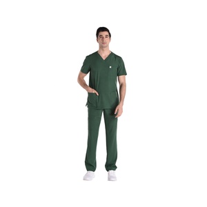 Scrubs Suit Médecin Infirmière Uniforme Enveloppant avec Double Slant Line Pocket Design - Product Image 4