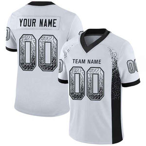 2025 Jersey de fútbol americano hecho a medida de alta calidad de malla transpirable de talla grande uniforme de manga corta 100% poliéster - Product Image 1