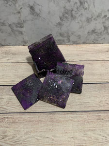 Ensemble de sous-verres en résine durable, fabrication artisanale, qualité supérieure, 4x4 pouces, sous-verres pour thé, café, boissons, Tradebyd - Product Image 2