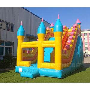 Château gonflable à bas prix directement de l'usine, couleurs vives avec toboggan à tourelle - Structure de jeu extérieure pour enfants très rentable - Product Image 5