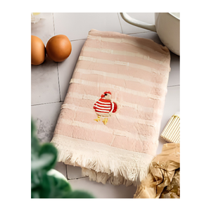 Paño de Cocina con Estampado de Hongos Azules, Algodón, 40x60cm, 180GSM, 200TC, Blanco, BSCI, MOQ Bajo, OEM, ODM, Hecho en India, Personalizado - Product Image 4