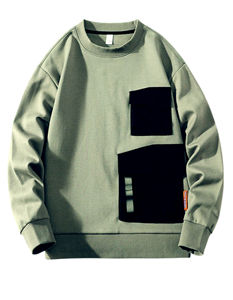 Sudadera para Hombre al por Mayor, Cuello Redondo Informal, Manga Larga, Felpa, Algodón, Logotipo Personalizado, Moda Urbana, Proveedor OEM - Product Image 6