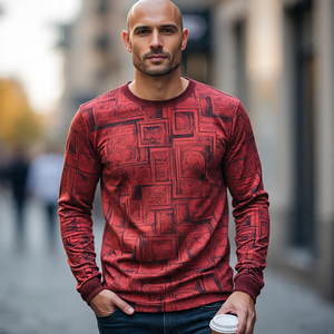 เสื้อยืดผ้าฝ้ายโพลีเอสเตอร์100% สำหรับผู้ชายเสื้อยืดพิมพ์ลายฤดูร้อนเสื้อยืดคอกลมพิมพ์ซับลิเมชันสำหรับผู้ชาย - Product Image 4