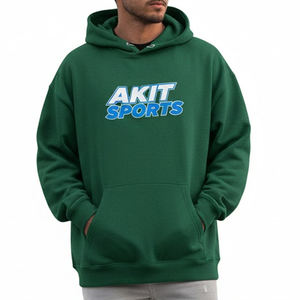 Sudadera con Capucha Extra Grande de Felpa de Algodón Personalizada para Hombre, Invierno, 2 Piezas, Transpirable, de Secado Rápido, con Diseño de Bolsillo - Product Image 1