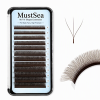 Extensions de cils individuels en soie douce, courbures C CC D DD LD L B J M, 6-20mm, volume 3D 5D, noir super mat