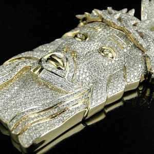 Pendentif glacé HipHop personnalisé 3D dessin animé visage 925 argent coloré Moissanite pendentif Moissanite personnalisé - Product Image 1