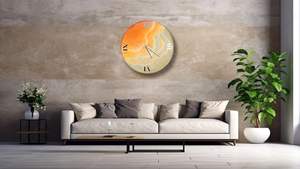 Horloge de maison de luxe, art en résine fait main, thème océanique, moderne, étanche, surdimensionnée, veilleuse, décoration de mariage, décoration de salle à manger - Product Image 6