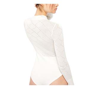 Body da Donna Free People Bianco XS, Stile Casual Y2K Sexy, Manica Corta con Motivo Stampato, Tessuto Lavorato a Maglia - Product Image 2