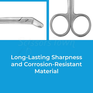 Ciseaux chirurgicaux réutilisables avec poignée légère en acier inoxydable pour les soins médicaux et infirmiers professionnels - Product Image 5