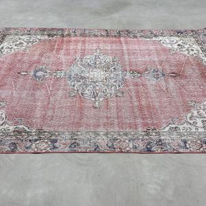 Grand tapis turc, tapis vintage 5,5x8,8 pieds, tapis en laine rouge - Product Image 4