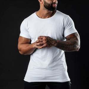 Vente en gros 100% polyester Dry-Dri Quick-Dri Fitness Gym Running T-Shirt personnalisé imprimé solide motif uni Jersey Design pour hommes - Product Image 3