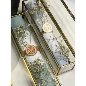 Luxury Gold Brass Glass Scroll <b>Box</b> Case Elegant <b>Wedding</b> Invitation Scroll Packaging Keepsake Glass <b>Box</b> with Lid <b>for</b> <b>Letter</b> - Product Image 4